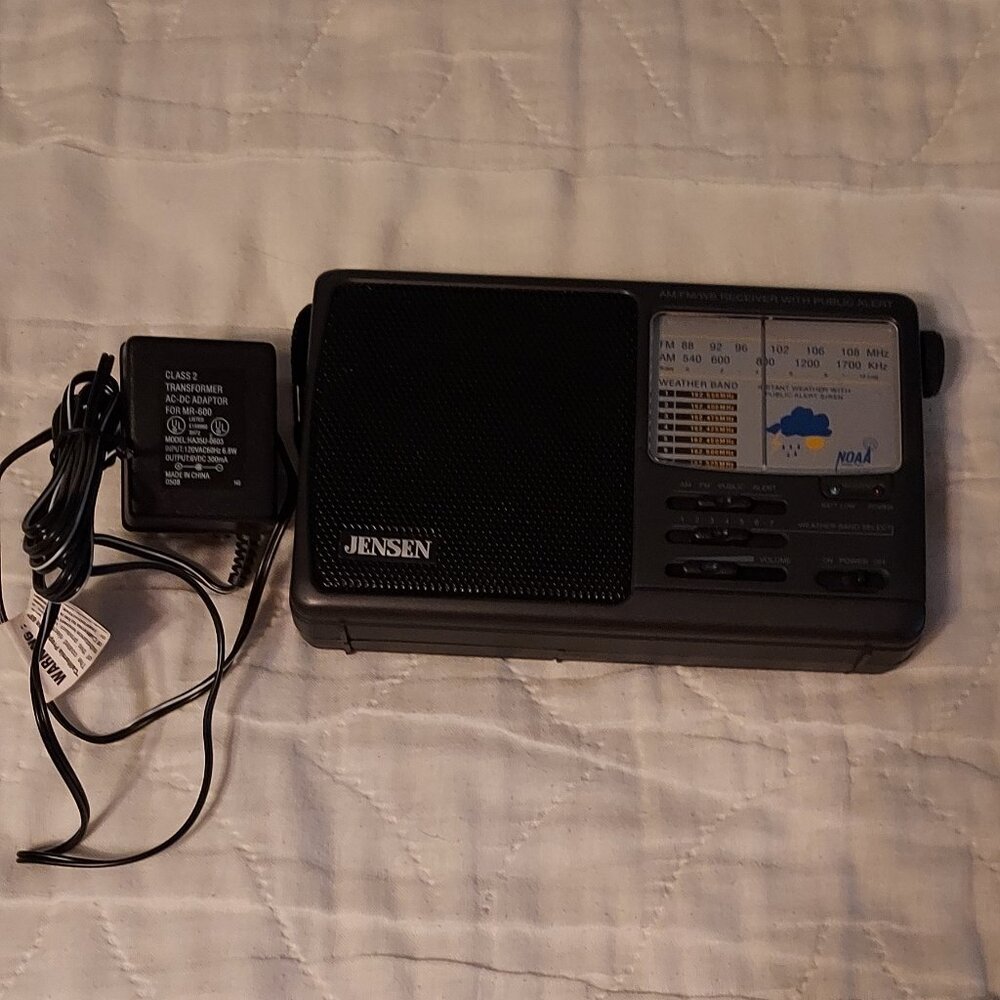 Jensen Weather Radio with Storm Alert And Operated By Battery Or AC Adapter